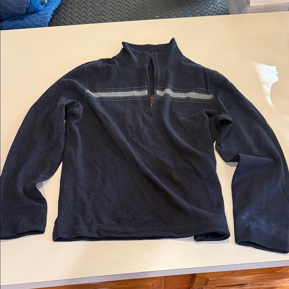 Banana Republic Men's Dark Gray Zip-Up Sweater
